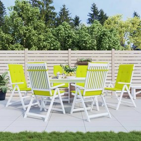 Cuscini Per Sedie 6 Pz Verde Brillante 120x50x3 Cm İn Tessuto /