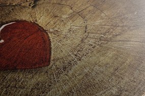 Quadro su tela – Cuore su tronco