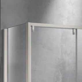Cabina doccia 70x120 scorrevole con lato fisso 70 cm finitura acciaio spazzolato | KSA5000AS - KAMALU