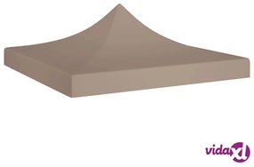 vidaXL Tetto per Tendone per Feste 3x3 m Grigio Talpa 270 g/m²