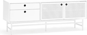 Tavolo TV bianco 140x52 cm Punto - Teulat