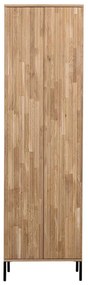 Armadio di colore naturale con effetto rovere 60x210x42 cm Gravure – WOOOD