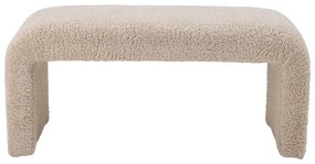 Panca crema in tessuto bouclé Bobbie - Bloomingville