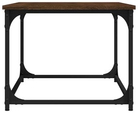 Tavolino Rovere Marrone 80x50x40cm in Legno Multistrato e Ferro