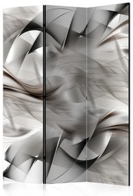 Paravento design Treccia Astratta - pattern argentati astratti con motivo illusorio