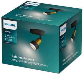 Philips - Faretto CONDUIT 1xGU10/5W/230V nero/ottone