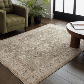 Tappeto verde e beige tessuto a mano 80x160 cm Heriz Ornate - Asiatic Carpets