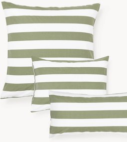 Federa reversibile in cotone a righe Lorena