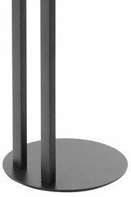 Piantana Porta Asciugamani Nera e Legno di Bambù