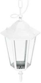 Lampadario da esterno a sospensione con catena 1xE27/60W/230V IP44 bianco