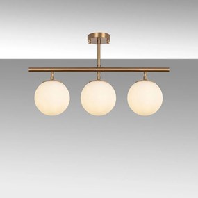 Plafoniera color bronzo con paralume in vetro ø 15 cm Atmaca – Opviq lights