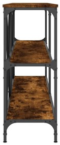 Tavolo consolle rovere fumo 160x30x75cm legno multistrato ferro