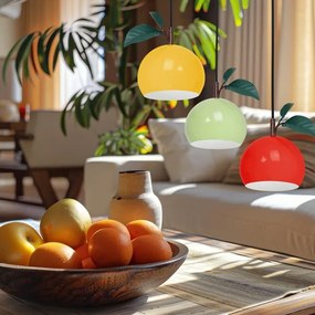 Lampadario a sospensione con filo APPLE 3xE27/15W/230V colorato