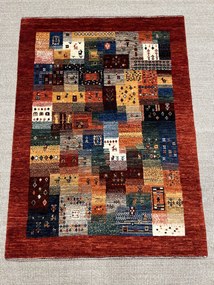 Loribaft Tappeto 90x120 Rosso (Iran) Annodato A Mano