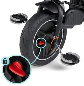 KINDERKRAFT select - Triciclo per bambini 5in1 SPINSTEP grigio