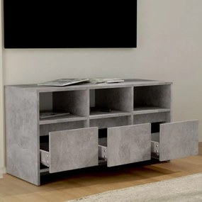 Mobile Porta TV Grigio Cemento 102x37,5x52,5 cm in Truciolato