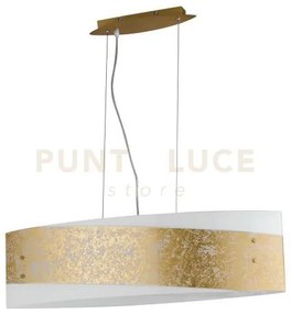 Lampadario a sospensione paris bianca e oro 4 luci attacco e27 75x2...