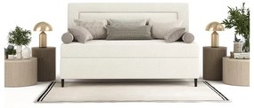 Letto singolo imbottito beige 80x200 cm Alba - Maison de Rêve