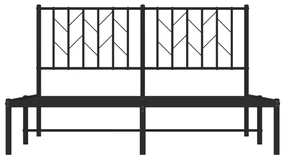 Giroletto con testiera in metallo nero 140x190 cm