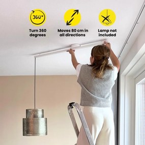 Lightswing® Single- Bianco opaco 90 cm - Per una lampada a sospensione