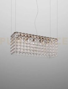 Giogali sospensione r1b cristallo argento e bronzo opaco 10 luci at...