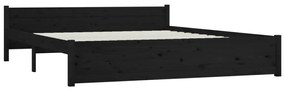 Giroletto nero in legno massello 160x200 cm