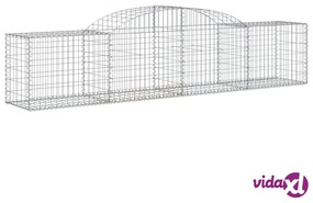 vidaXL Cesti Gabbioni ad Arco 6 pz 300x50x60/80 cm Ferro Zincato