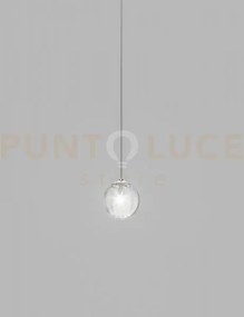 Puppet sospensione p cristallo trasparente cromo lucido 1 luce atta...