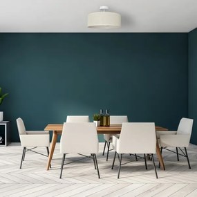 Lampadario a sospensione con supporto rigido ALBA 3xE27/15W/230V panna