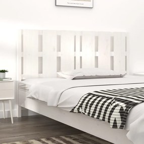 Testiera Per Letto Bianca 155,5x4x100 Cm Legno Massello Di Pino /