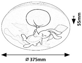 Rabalux 71409 - Plafoniera LED per bambini HOPPLY LED/24W/230V 3000K