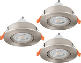 Eglo 902259 - Confezione da 3 faretti LED da incasso BARRANCO 1xGU10/4,5W/230V cromo
