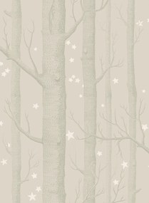 Cole & Son Carta da parati Woods & Stars - Grey