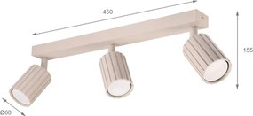 Brilagi - Faretto CRISPINA 3xGU10/10W/230V beige