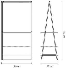 Appendiabiti in acciaio nero Linn - Brabantia