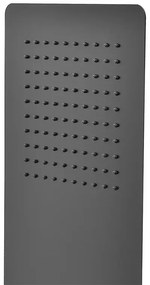 Soffione doccia a sbalzo slim 25x52 cm nero opaco in acciaio inox