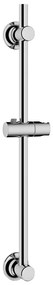Asta per doccia senza foratura color argento lucido in acciaio inox con supporto scorrevole 70 cm – Wenko