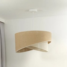 Duolla - Lampadario a sospensione con filo YUTE CELLO 1xE27/15W/230V diametro 45 cm marrone/grigio