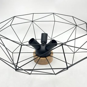 Brilagi - Plafoniera WOODY BASKET 3xE27/60W/230V Ø 60 cm rovere