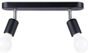 Sollux SL.1121 - Faretto FORNES 2xE27/60W/230V nero