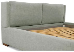 Letto matrimoniale grigio imbottito con rete inclusa 180x200 cm Dreamer – Scandic