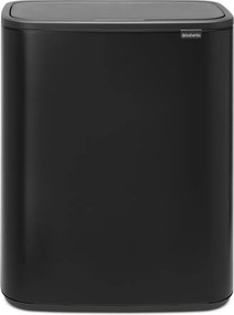 Bidone in acciaio nero opaco touch 60 l Bo Touch Bin - Brabantia