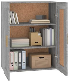 Mobile a parete grigio sonoma 69,5x32,5x90 cm legno multistrato