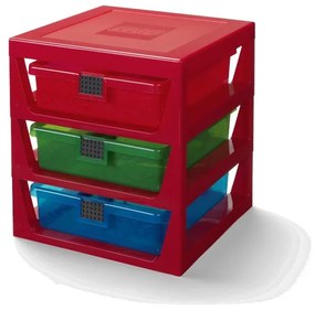 Organizer per giochi da bambini rosso in plastica 35x33x38 cm Storage – LEGO®