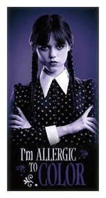 Asciugamano per bambini nero/viola in cotone 70x140 cm Wednesday – Jerry Fabrics