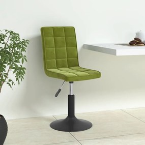 Sedie Da Pranzo Girevoli 4 Pz Verde Chiaro İn Velluto /