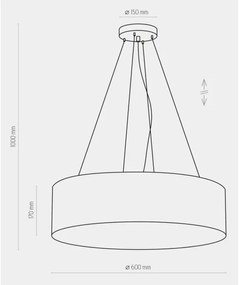 Lampadario su corda RONDO 4xE27/15W/230V verde