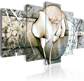 Quadro Misterio di Calla  Grigio  Colore Marrone, Dimensioni e Misure 100x50