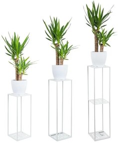 Portafiori 100x24 cm bianco