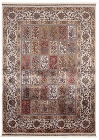 Tappeto Qoum Shah 4 orientale in cotone beige, L 150 x L 80 cm